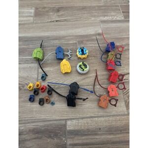 Vintage Hasbro Beyblade Lot Launchers & RIP Cords Various Sizes Colors 33 Pieces